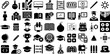 Massive Collection Of Education Icons Bundle Hand-Drawn Solid Simple Pictograms Tool, Chat, Health, Frog Pictogram Isolated On Transparent Background