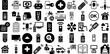 Big Collection Of Remote Icons Bundle Flat Cartoon Pictogram Outsource, Icon, Temperature, Control Doodle Isolated On White