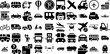 Mega Collection Of Transport Icons Set Flat Concept Elements Symbol, Garden, Ship, Icon Doodles Vector Illustration