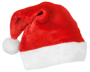 Wall Mural - Santa Claus hat or Christmas red cap isolated on transparent background