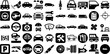 Massive Collection Of Automobile Icons Set Hand-Drawn Isolated Drawing Clip Art Fuel, Icon, Badge, Barrel Doodles For Apps And Websites