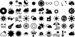 Mega Collection Of Sun Icons Collection Solid Simple Symbol Mark, Sweet, Set, Hand-Drawn Element Isolated On White