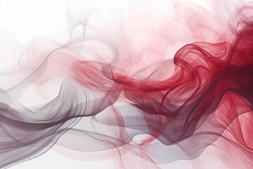 Aufkleber - abstract magenta smoke background, Ethereal Silhouette: Abstract Waves of Red Smoke Over a Contrasting White Background, in the Style of Light Magenta and Light Gray
