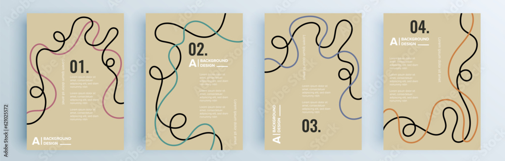 Modern abstract covers set, minimal covers design. Colorful geometric ...
