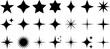 Sparkle star icons set