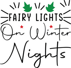 Wall Mural - fairy lights on winter nights