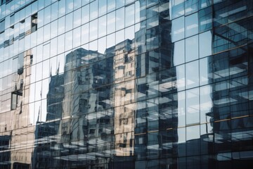 Wall Mural - reflecting, building in the city, CGI Image of Lightning Striking the Middle of an Asphalt Street Amidst Stormy Weather, Intense and Dynamic Landscape