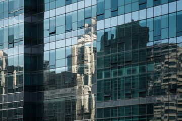 Wall Mural - reflecting, building in the city, CGI Image of Lightning Striking the Middle of an Asphalt Street Amidst Stormy Weather, Intense and Dynamic Landscape