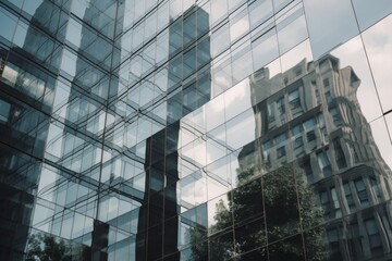 Wall Mural - reflecting, building in the city, CGI Image of Lightning Striking the Middle of an Asphalt Street Amidst Stormy Weather, Intense and Dynamic Landscape