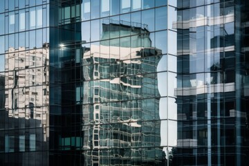 Wall Mural - reflecting, building in the city, CGI Image of Lightning Striking the Middle of an Asphalt Street Amidst Stormy Weather, Intense and Dynamic Landscape