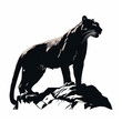 mountain lion illustration isolated on white 