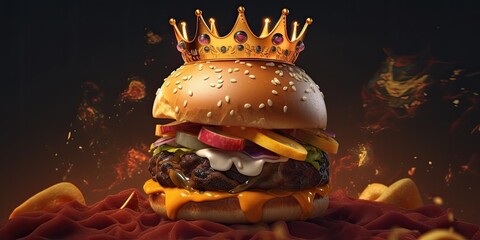 Divvied up Crown Burger. made using generative AI tools