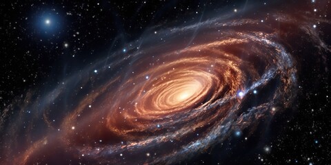 Wall Mural - ai generated. ai generative. space galaxy universe wormhole. black time tunnel teleport outer dark c