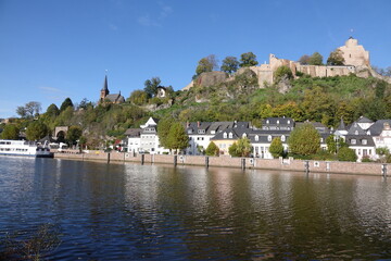 Canvas Print - Saar und Burg Saarburg