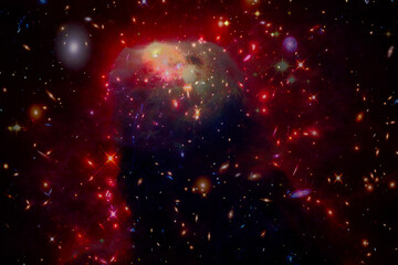 Wall Mural - chaotic space background. the elements of this image furnished by nasa.