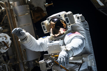 Wall Mural - astronaut in outer space. generative ai