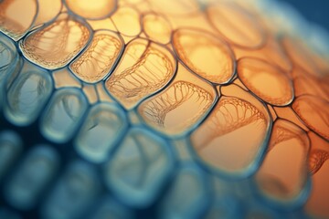 microscopic macro close-up shot scientific research epithelial tissue biological anatomical capture 