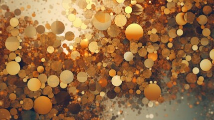 Canvas Print - a shimmering abstract antique backdrop with circles. made using generative AI tools