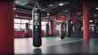 A boxing Gym with Punching Bag for training
