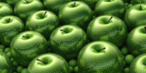 Canvas Print - visions of green, juicy apples. made using generative AI tools