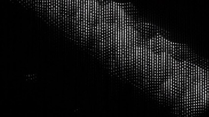 Poster - Black background with sprayed glitter. Design. Orange and white radiance scattering and drawing patterns in abstraction.