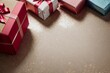 A trail of glitter leading to a pile of unopened presents