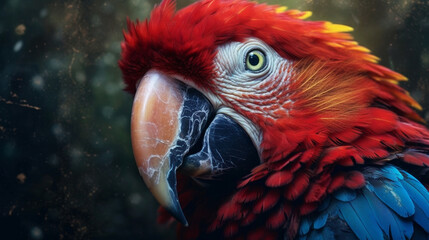 Wall Mural - close up of a parrot  HD 8K wallpaper Stock Photographic Image