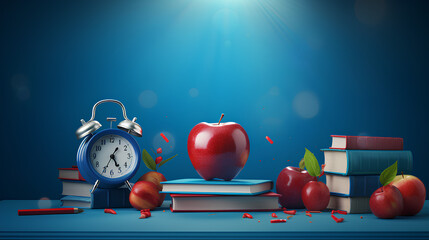 Wall Mural - Back to school concept banner and background 