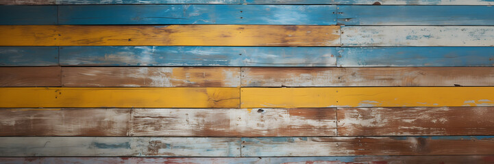 Painted wooden planks surface texture banner background, wooden slatted pattern