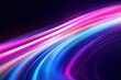 © AKKA - abstract futuristic background with pink blue glowing neon moving high speed wave lines and bokeh lights. Data transfer concept Fantastic wallpaper