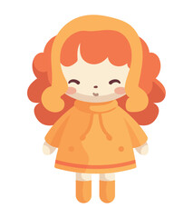 Sticker - Cute cartoon small on doll toy icon design