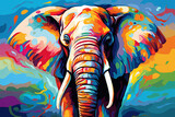 Fototapeta Dziecięca - Generative AI.
wpap style abstract background, elephant