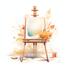 Poster - Vibrant Art Studio: Creativity Unleashed in Colorful Diorama