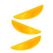 © supasiri - A slice of yellow mango hand draw and paint png file for decoration and online advertising