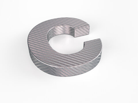 Holographic foil letter C