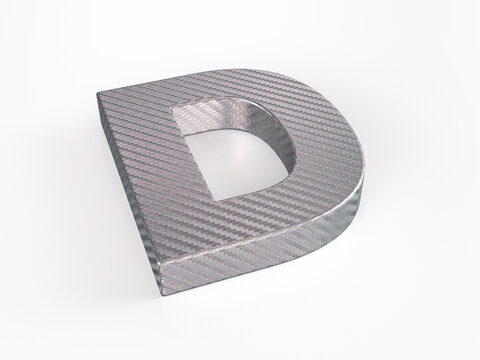 Holographic foil letter D