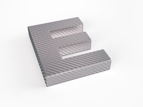 Holographic foil letter E