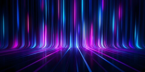 abstract neon background with glowing pink blue vertical lines. Digital ultraviolet wallpaper, AI Generative