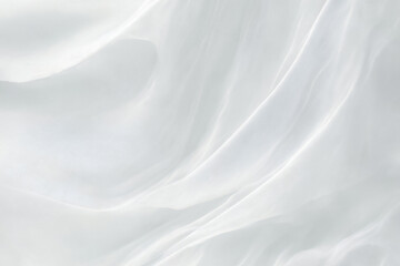 Wavy thin white silk fabric. Generative AI 