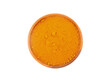 Turmeric powder in isolated bowl on transparent png