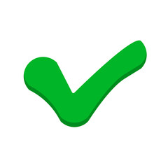 Poster - Emphasis check mark icon. Success. Good sign. Vector.