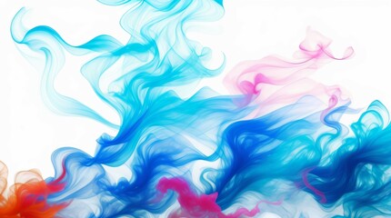 Wall Mural - abstract colorful blue smoke