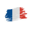 France flag - nation vector country flag trextured in grunge scratchy brush stroke.