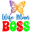 © Artneticy - Wife Mom Boss, SVG Design Bundle