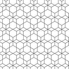 Poster - abstract seamless geometric star hexagon pattern.
