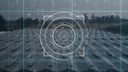 Poster - Animation of scope scanning and data processing over solar panels and landscape