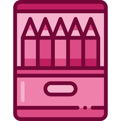 color pencils two tone icon