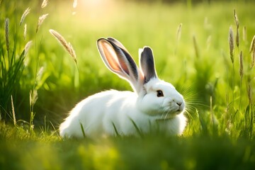 rabbit in the grass GENERATIVE AI