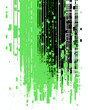 Abstract green grunge overlays. Analog distortion Illustration with Green and Black Glitch lines and blocks Texture Element