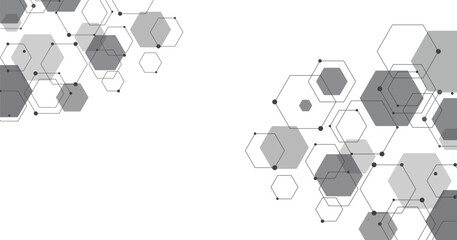 Aufkleber - Abstract Geometric hexagon background. Abstract background with simple hexagonal elements. Graphic for your design. Vector illustration.